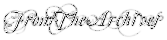 'from the archives' in cursive lettering