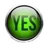green round 'yes' button